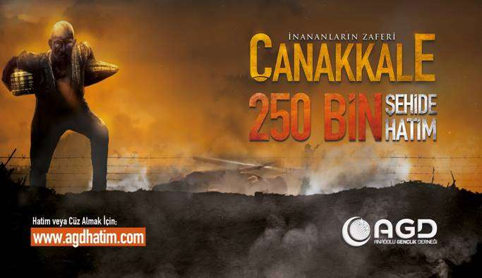 AGD Çanakkale şehitlerini 250 bin hatimle yâd ediyor