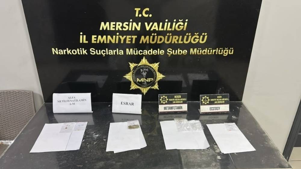 Mersin&rsquo;de uyuşturucu ticareti iddiasıyla 3 ş&uuml;pheli tutuklandı