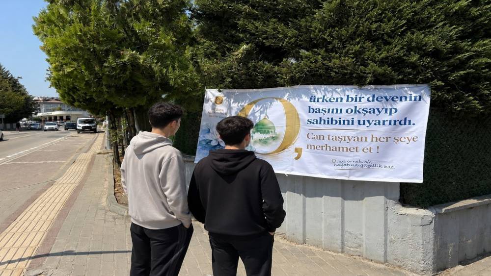 Nil&uuml;fer&rsquo;de Mevlid-i Nebi Haftası i&ccedil;in ahlak temalı afiş &ccedil;alışması