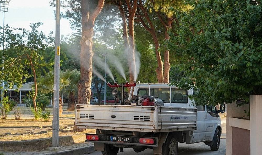 Gaziemir'de sivrisineklere karşı ilaçlama çalışmaları hız kazandı