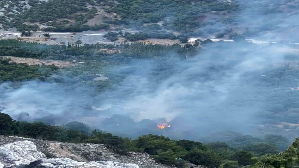 G&ouml;lbaşı&rsquo;nda yıldırımın &ccedil;ıkardığı orman yangını s&ouml;nd&uuml;r&uuml;ld&uuml;