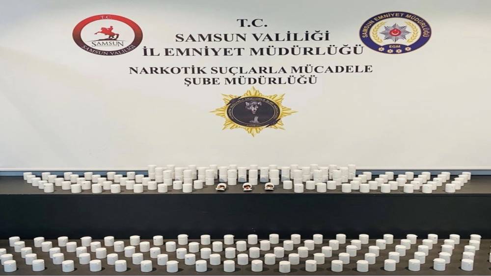 Samsun&rsquo;da narkotik operasyonunda 16 bin 865 hap ele ge&ccedil;irildi