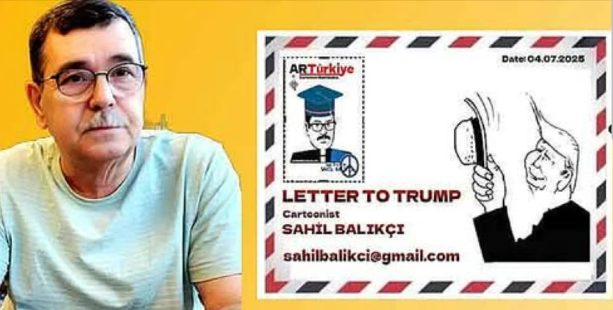 Bergamalı Karikatürist Sahil Balıkçı’dan Trump’a Barış Mektubu