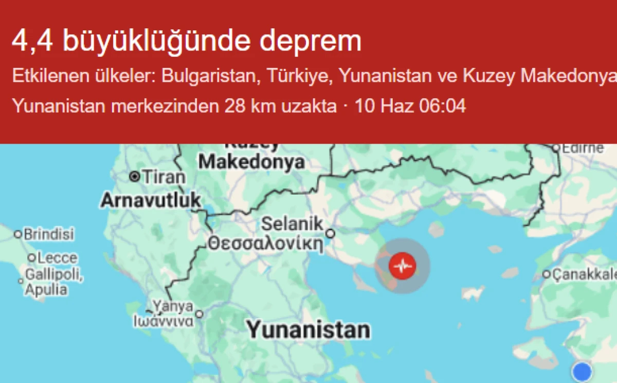 Ege Denizi’nde sarsıntı: 4.3 büyüklüğünde deprem meydana geldi