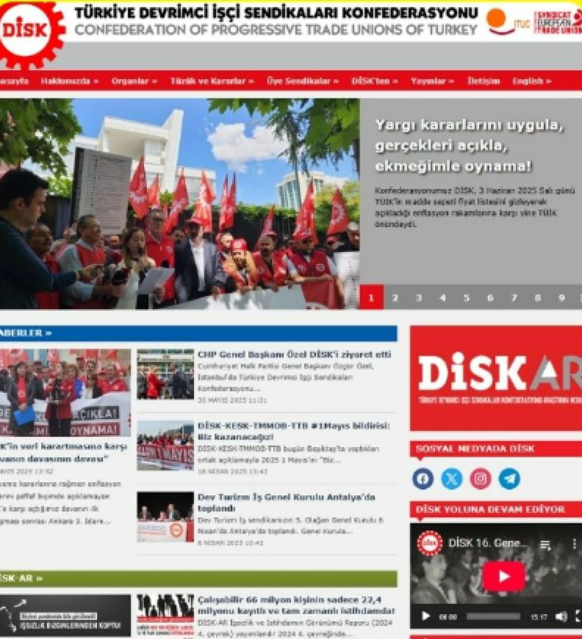 İzmir’deki Grev Haberleri DİSK’in Resmi Sitesinde Neden Yok !!!