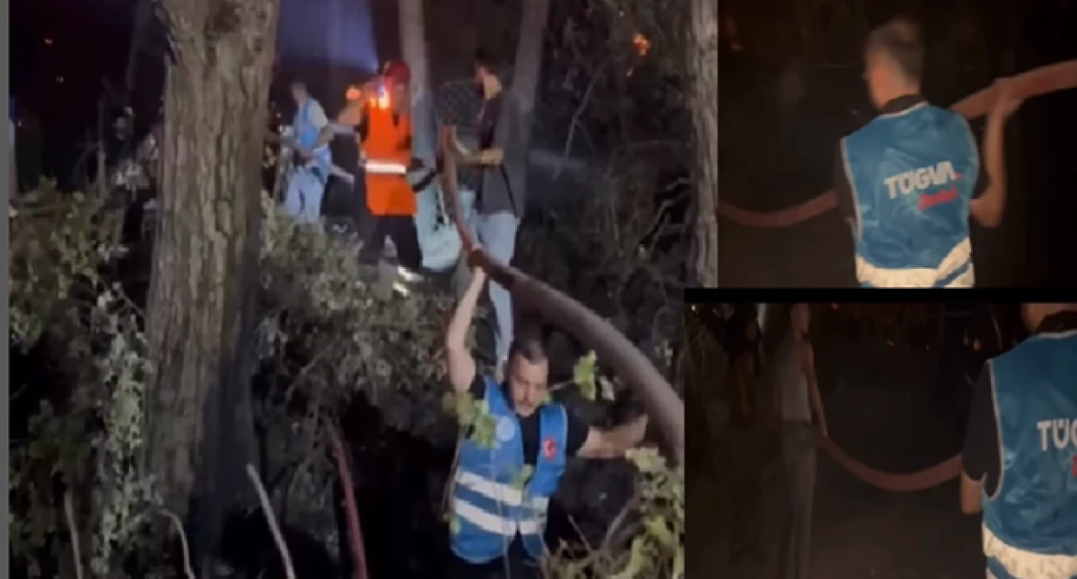TÜGVA İzmir Ekipleri, Buca Çevreyolu’ndaki Yangına Destek Verdi